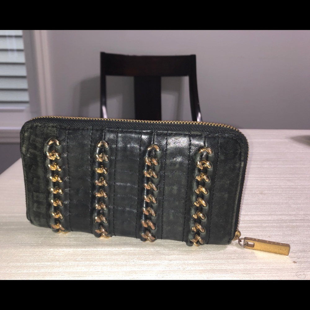Tory Burch Leather Wallet with Chains